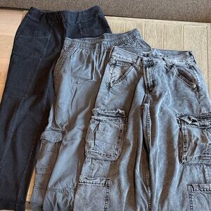 3 black/grey jeans